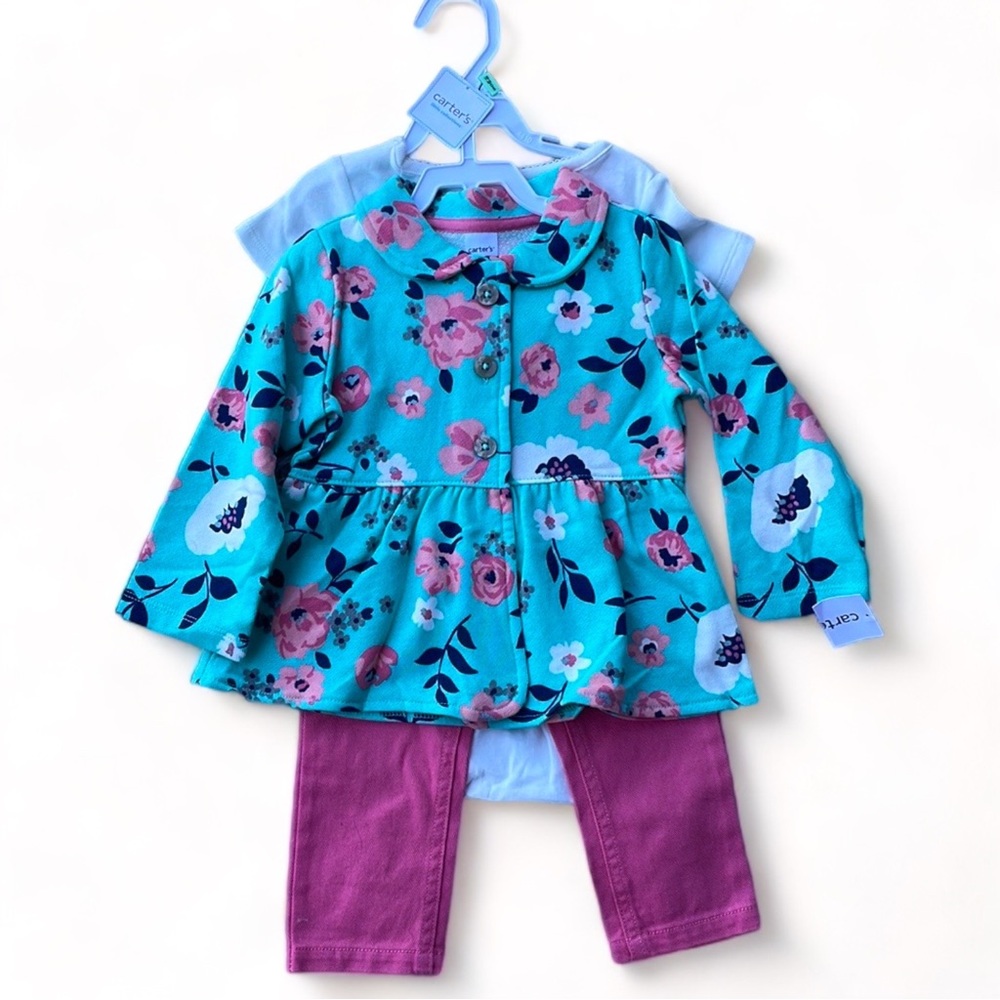 NWT Carter’s 3 piece set size 18 Months
